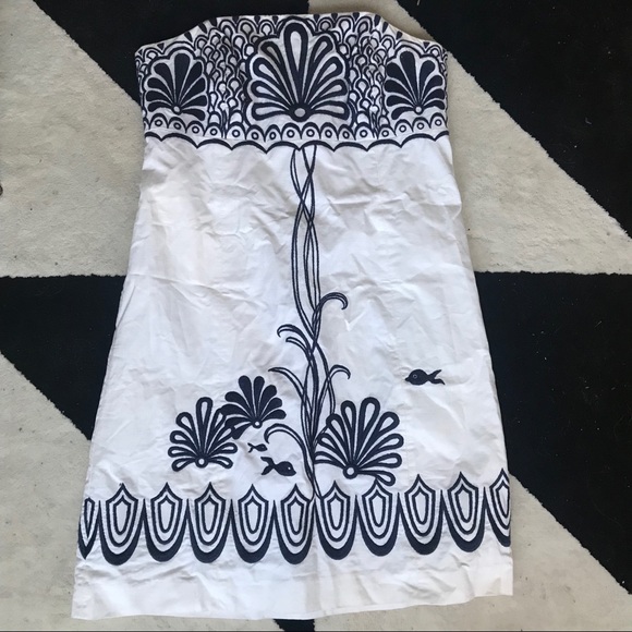 Lilly Pulitzer Dresses & Skirts - Lilly Pulitzer “Fly Me to the Sea” Strapless Dress
